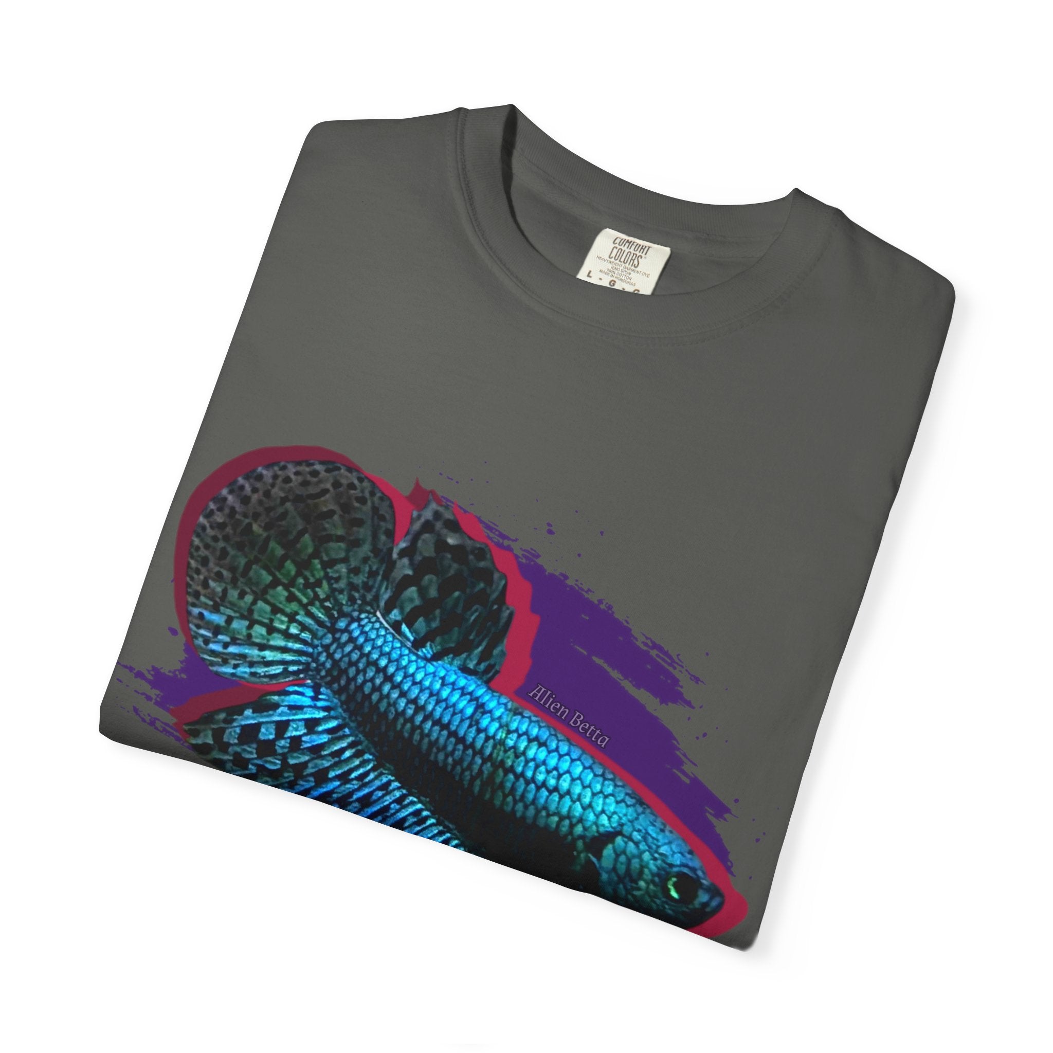 Alien Betta Fish Graphic T-Shirt — Neon Aquarium Pet Lover Tee