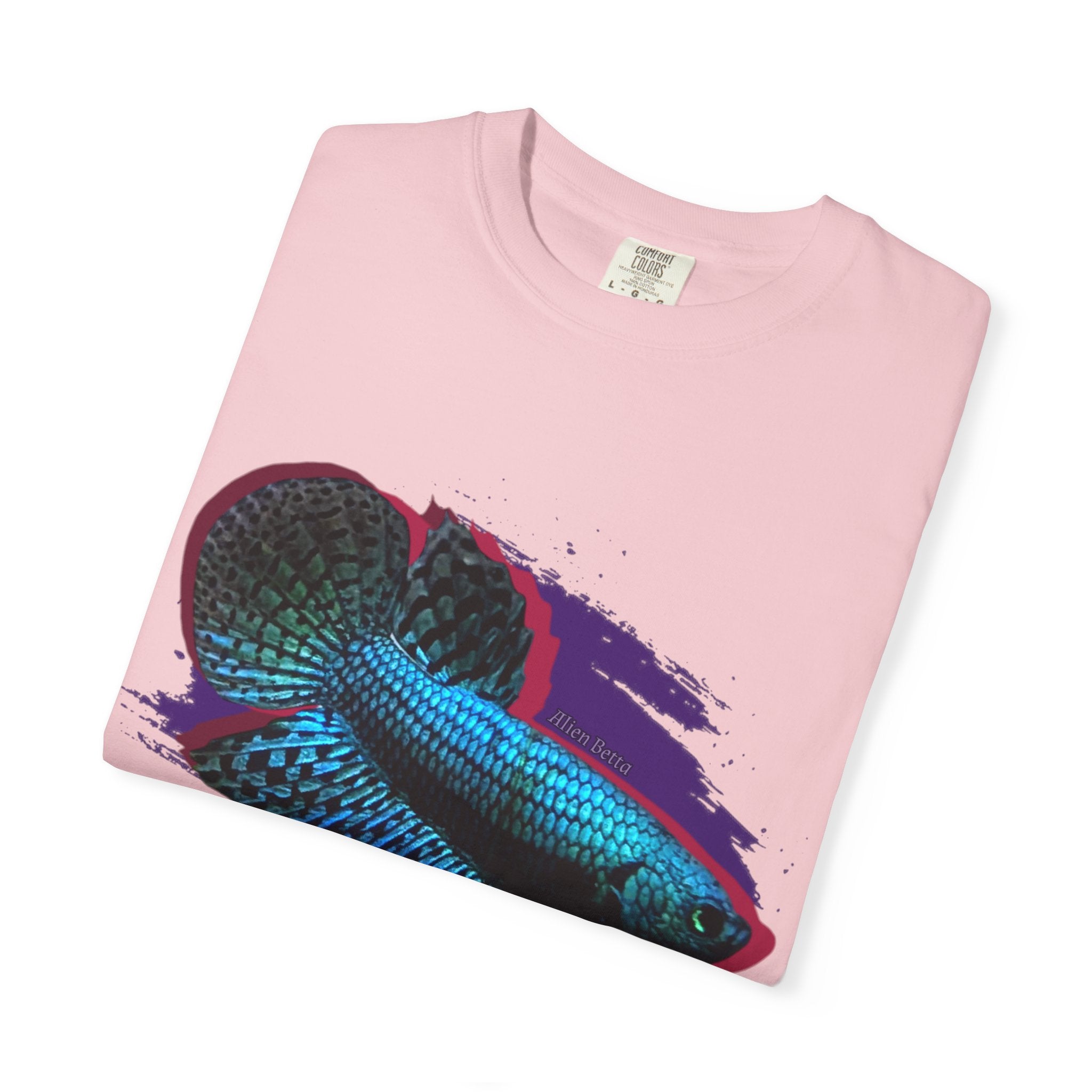 Alien Betta Fish Graphic T-Shirt — Neon Aquarium Pet Lover Tee