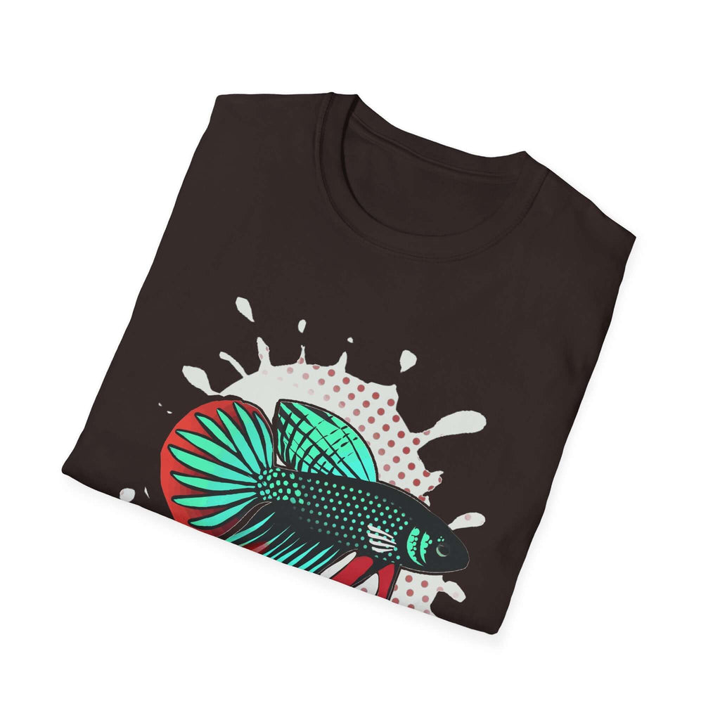 Betta Imbelis Fish Graphic T-Shirt – Retro Pop Art Aquarium Tee