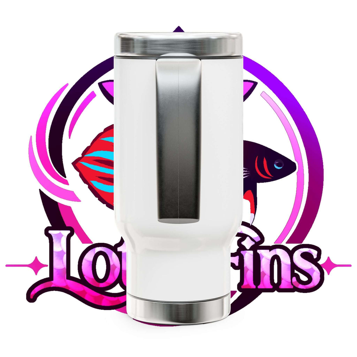 Betta Splenden Fish Travel Mug — 14oz Stainless Steel Insulated Tumbler with Handle