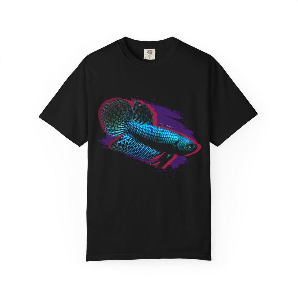 Alien Betta Fish Graphic T-Shirt — Neon Aquarium Pet Lover Tee