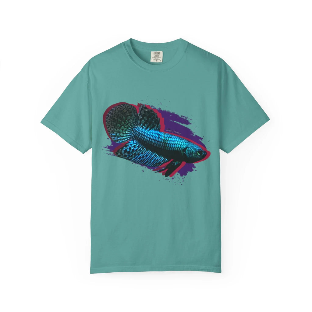 Alien Betta Fish Graphic T-Shirt — Neon Aquarium Pet Lover Tee