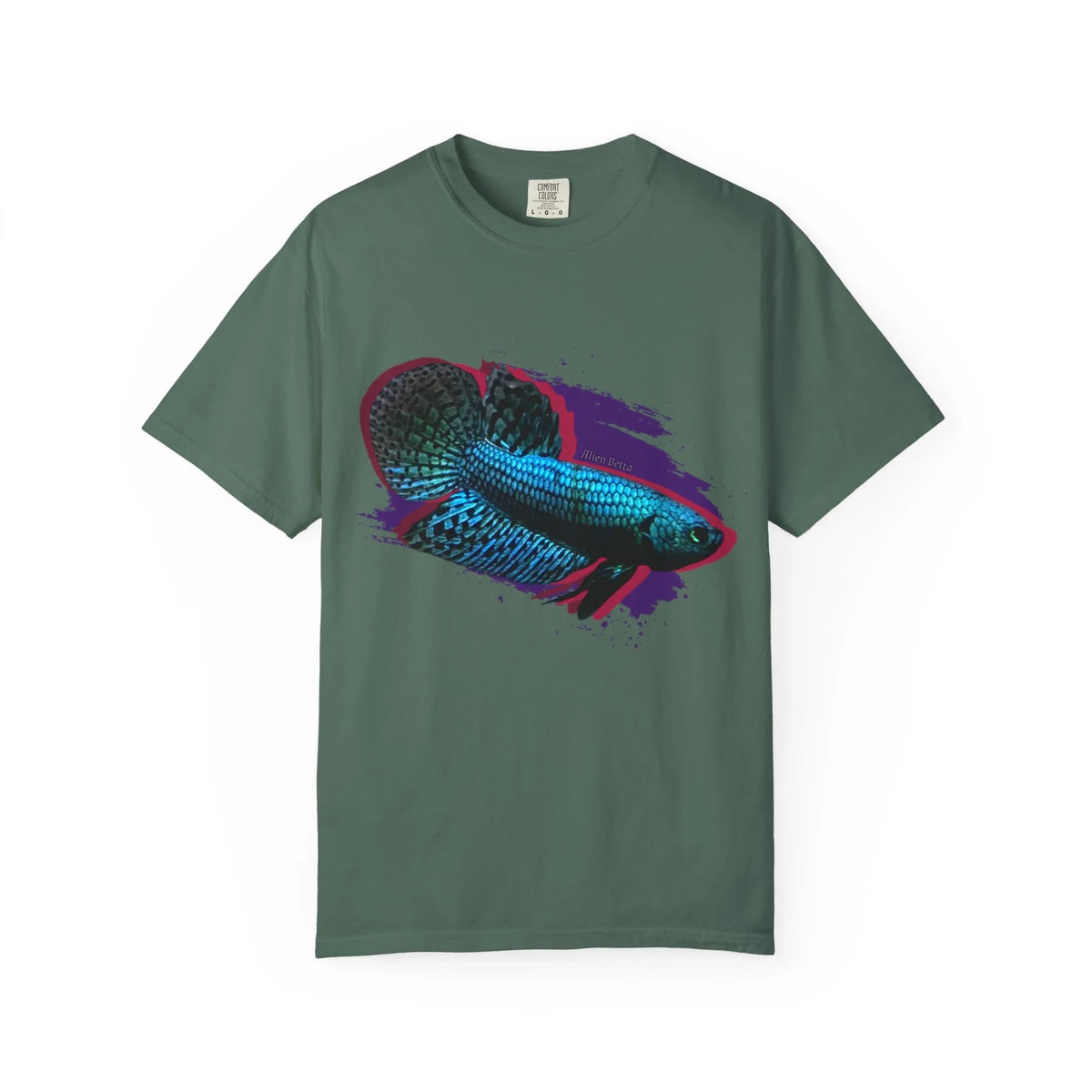 Alien Betta Fish Graphic T-Shirt — Neon Aquarium Pet Lover Tee
