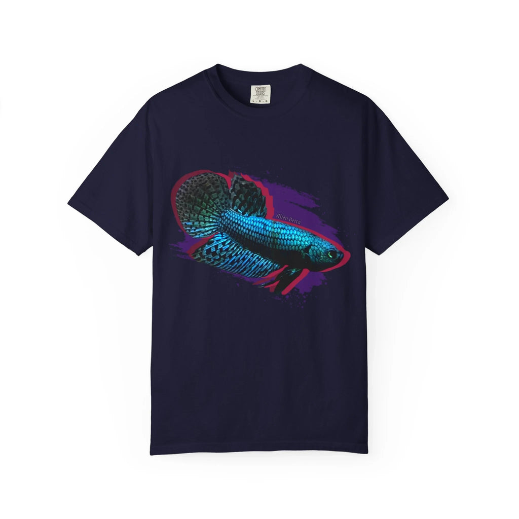 Alien Betta Fish Graphic T-Shirt — Neon Aquarium Pet Lover Tee
