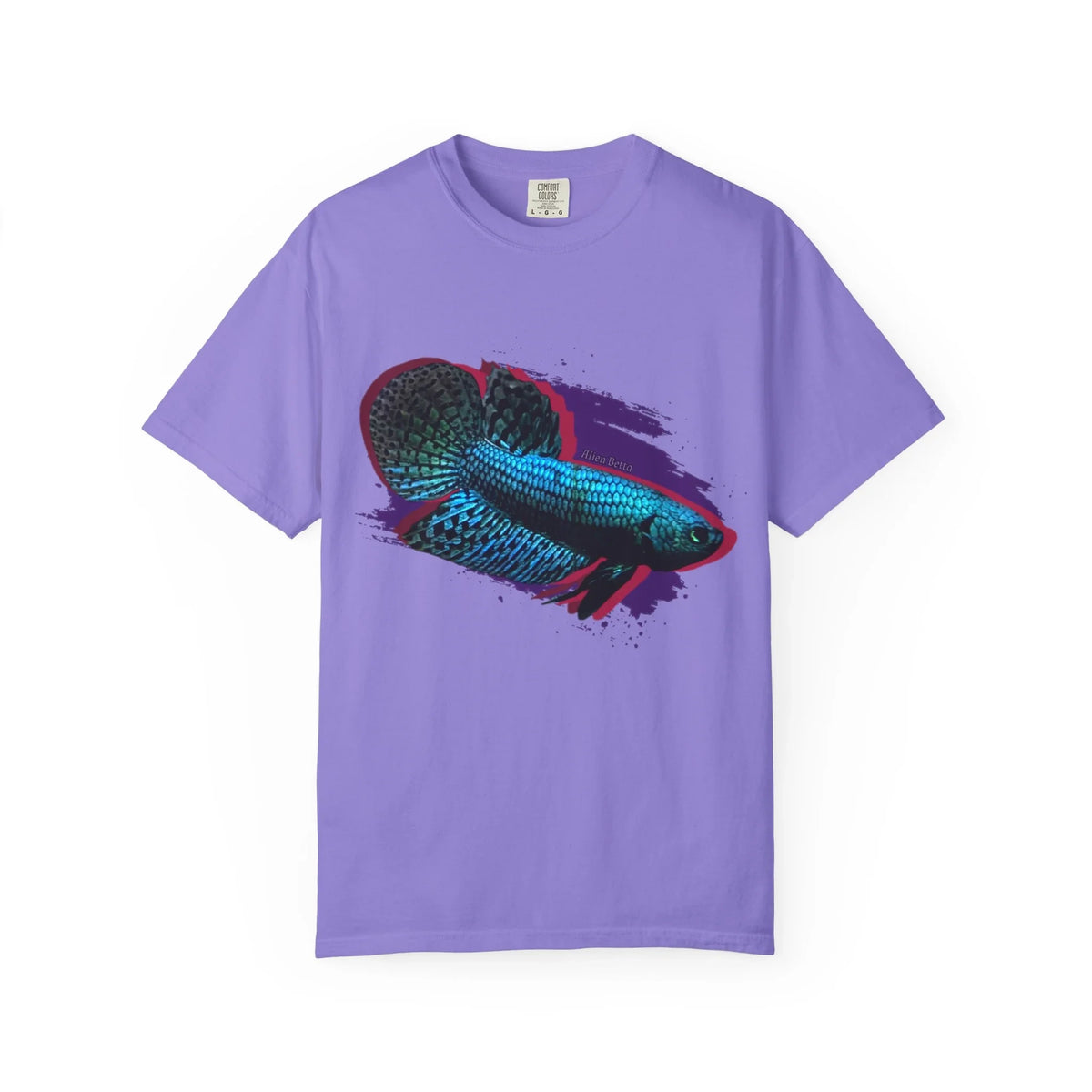 Alien Betta Fish Graphic T-Shirt — Neon Aquarium Pet Lover Tee