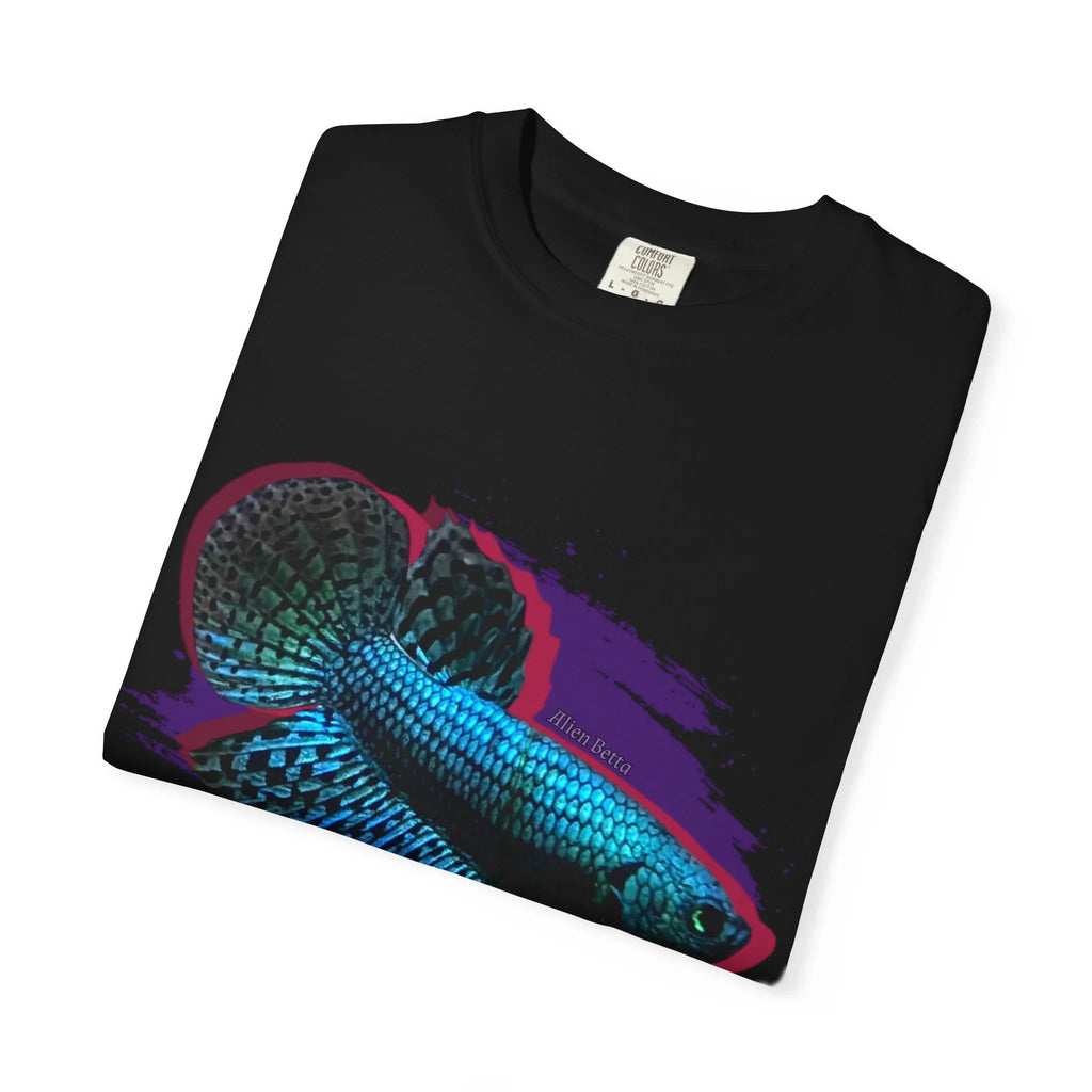 Alien Betta Fish Graphic T-Shirt — Neon Aquarium Pet Lover Tee