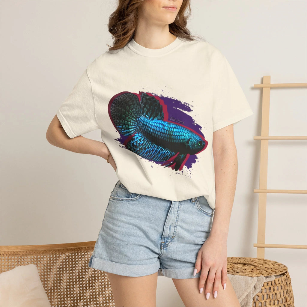 Alien Betta Fish Graphic T-Shirt — Neon Aquarium Pet Lover Tee