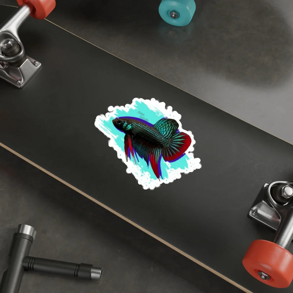 Betta imbelis Fish Die-Cut Sticker — Colorful Siamese Fighting Fish Laptop Decal
