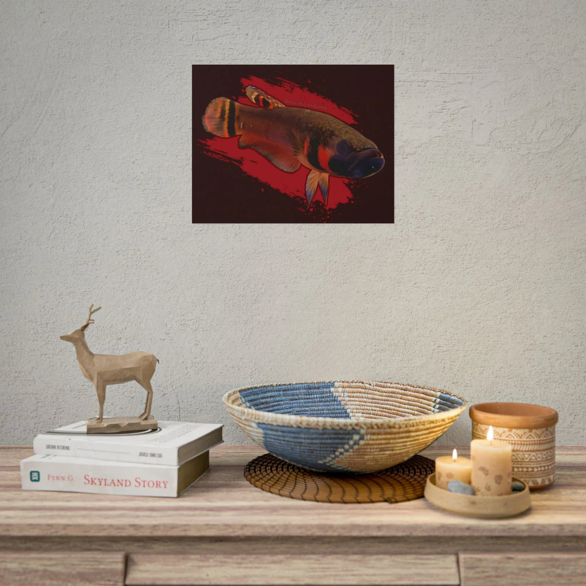 Betta macrostoma wall art - RARE wild betta fish