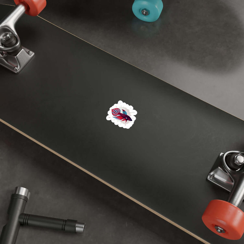 Betta Splenden Fish Die-Cut Sticker — Colorful Aquarium Pet Decal for Laptops & Water Bottles