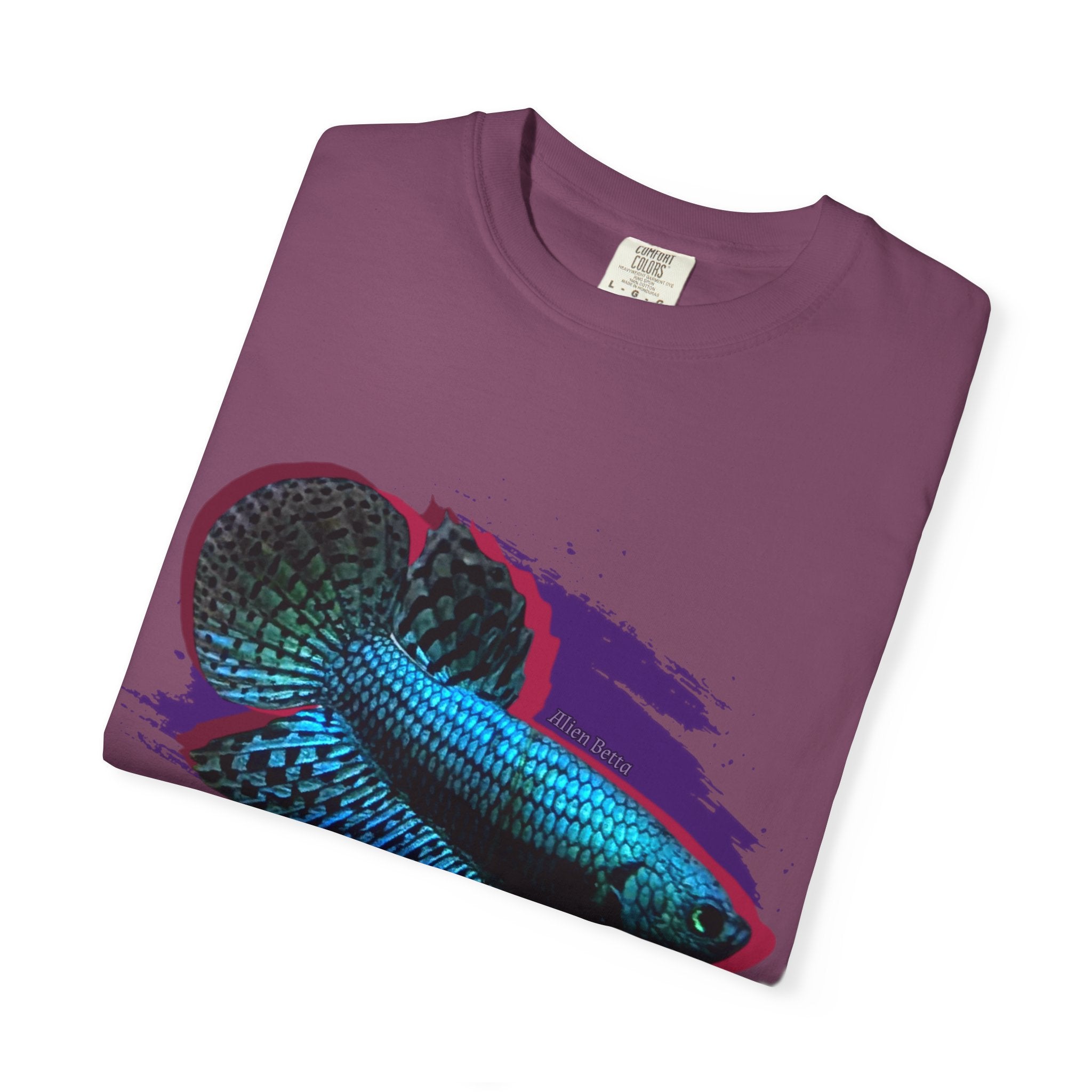 Alien Betta Fish Graphic T-Shirt — Neon Aquarium Pet Lover Tee
