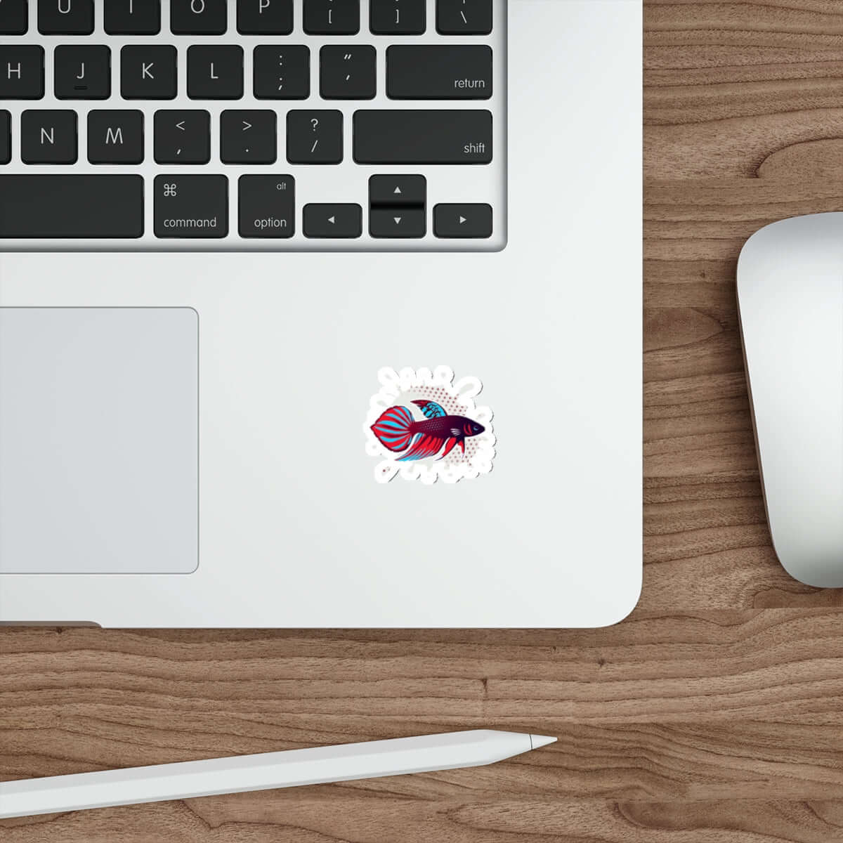 Betta Splenden Fish Die-Cut Sticker — Colorful Aquarium Pet Decal for Laptops & Water Bottles
