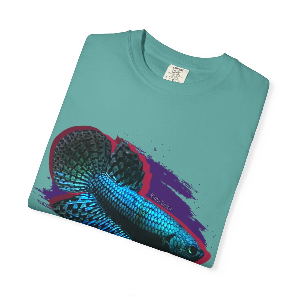 Alien Betta Fish Graphic T-Shirt — Neon Aquarium Pet Lover Tee