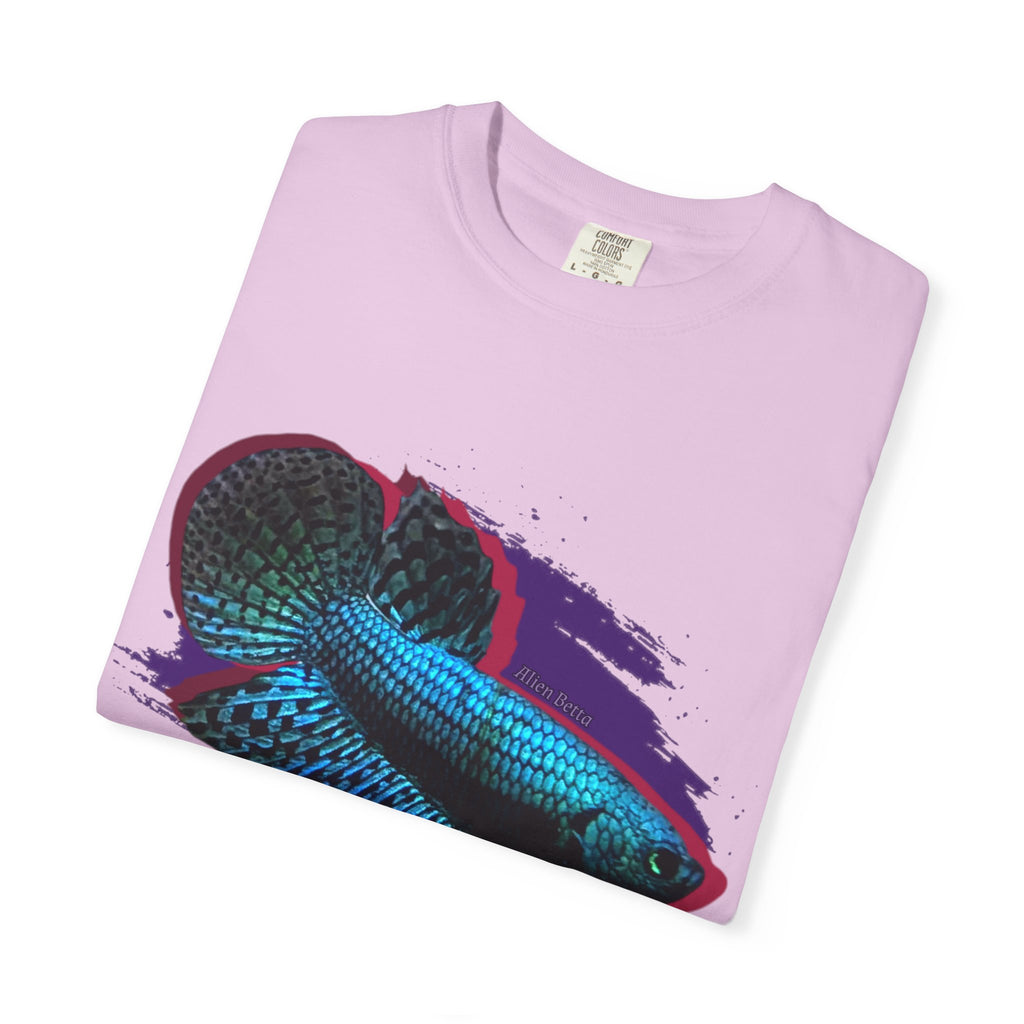 Alien Betta Fish Graphic T-Shirt — Neon Aquarium Pet Lover Tee