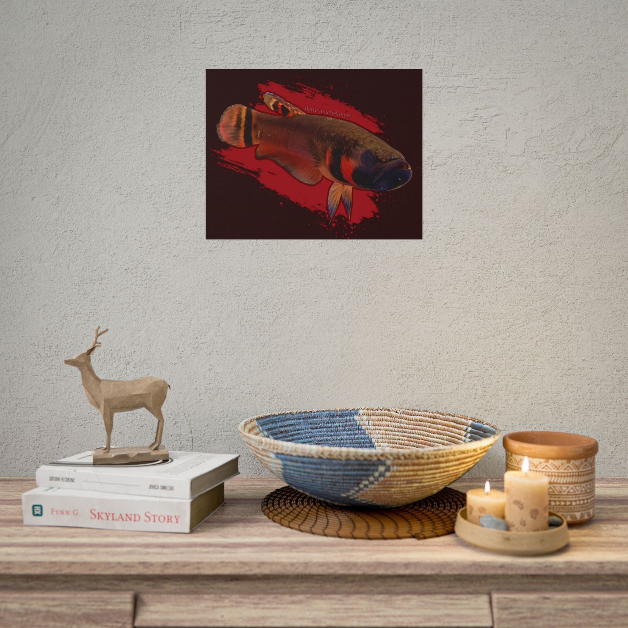 Betta macrostoma wall art - RARE wild betta fish