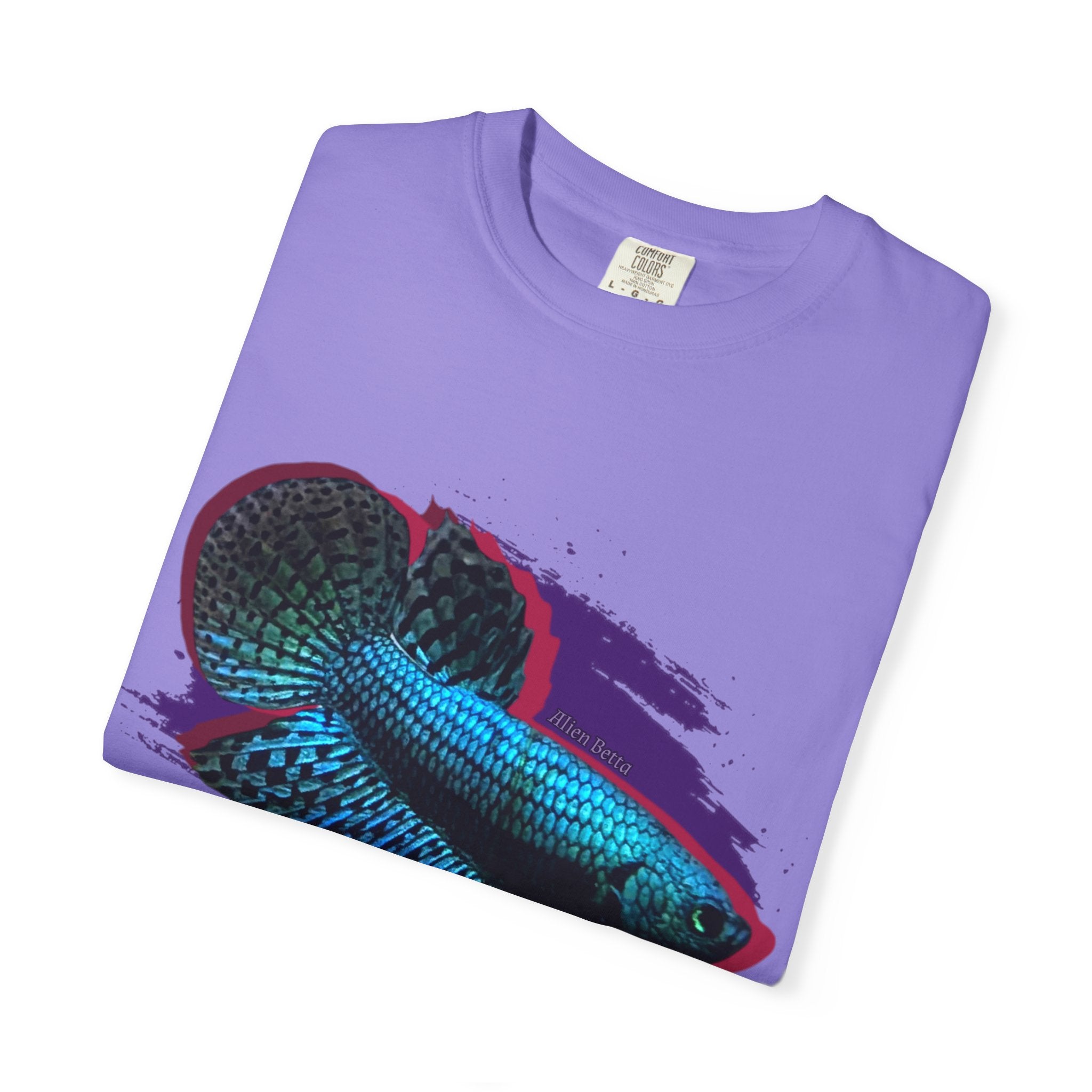 Alien Betta Fish Graphic T-Shirt — Neon Aquarium Pet Lover Tee
