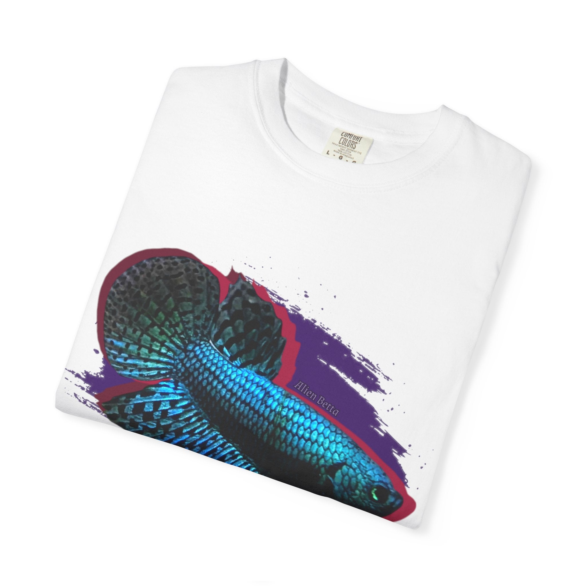 Alien Betta Fish Graphic T-Shirt — Neon Aquarium Pet Lover Tee