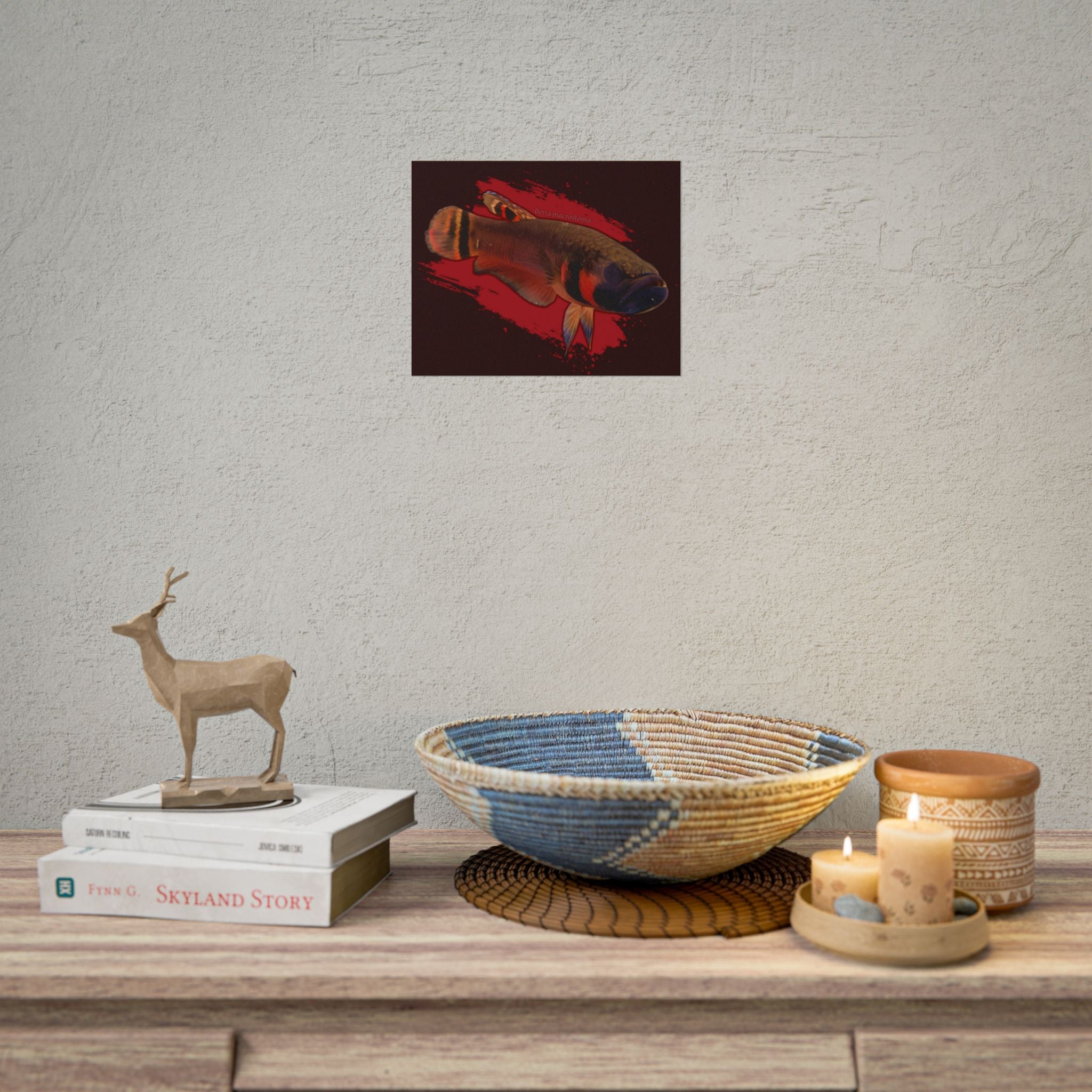 Betta macrostoma wall art - RARE wild betta fish