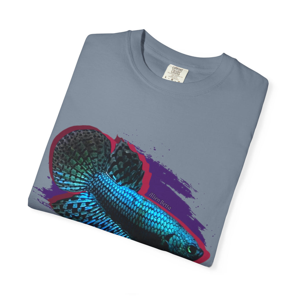 Alien Betta Fish Graphic T-Shirt — Neon Aquarium Pet Lover Tee