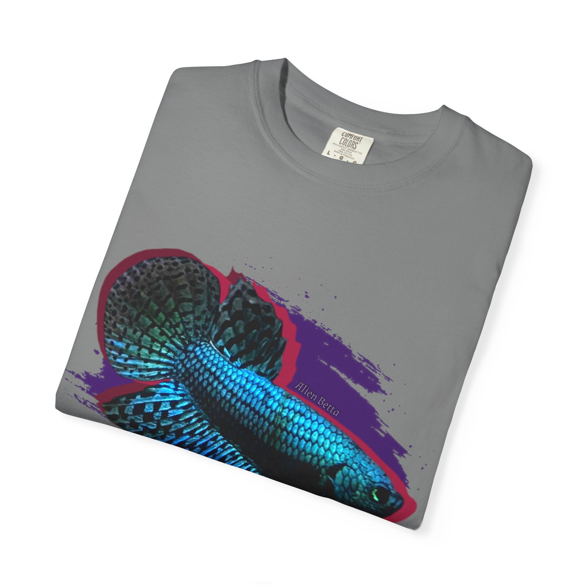 Alien Betta Fish Graphic T-Shirt — Neon Aquarium Pet Lover Tee